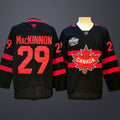 Men’s 4 Nations NHL Hockey #29 Nathan MacKinnon Jersey Black