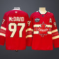 Men’s 4 Nations NHL Hockey #97 Connor McDavid  Jersey Red