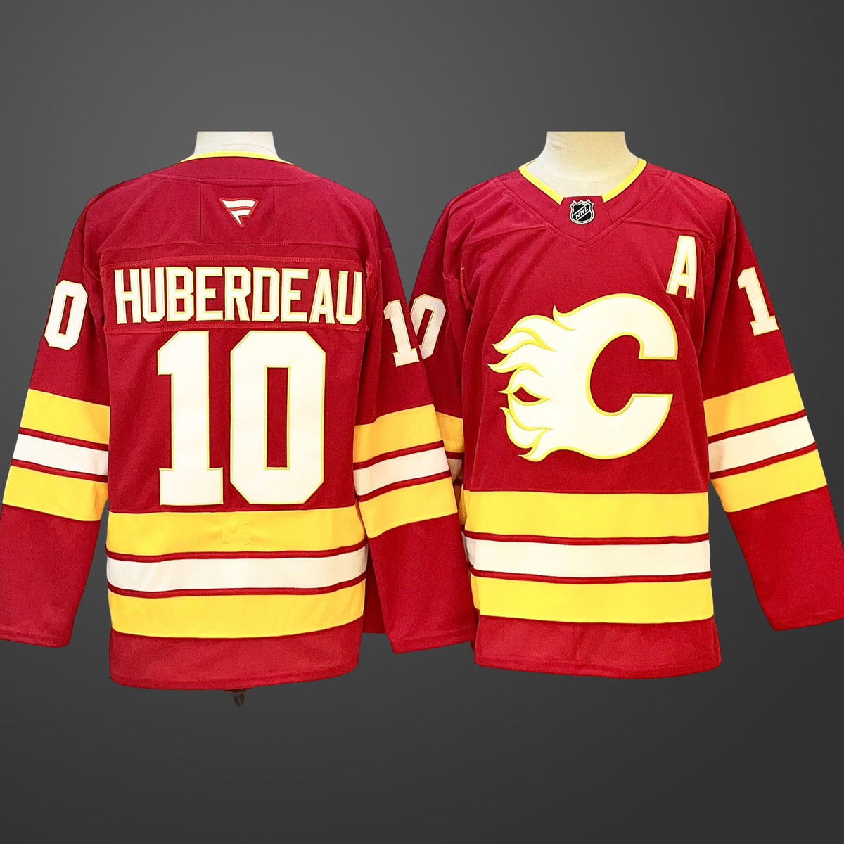 Men’s Calgary Flames #10 Jonathan Huberdeau Jonathan Huberdeau Red 2024-25 Home Jersey