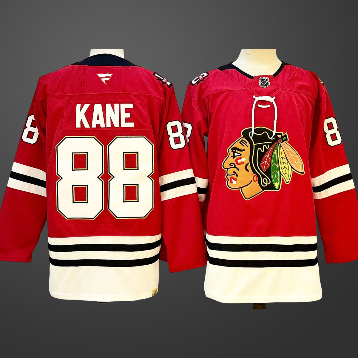 Men’s Chicago Blackhawks #88 Patrick Kane Red Centennial  Stitched Hockey Jersey