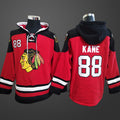 Men’s Chicago Blackhawks #88 Patrick Kane Red Stitched Hoodie