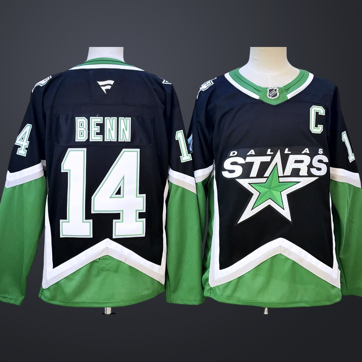 Men’s Dallas Stars #14 Jamie Benn Black 202526 With C Patch Alternate Stitched Jersey