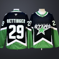Men’s Dallas Stars #29 Jake Oettinger Black 202526 Alternate Stitched Hockey Jersey