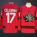 Men’s Hockey Canada #17 MACKLIN CELEBRINI Red 2026 Olympic Stitched Jersey
