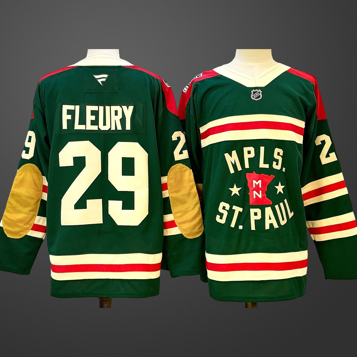 Men’s Minnesota Wild #29 Marc-Andre Fleury Green 2024-25 Home Stitched Hockey Jersey