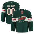 Men’s Minnesota Wild Fanatics Green Home Authentic Pro Custom Jersey