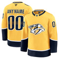 Men’s Nashville Predators Fanatics Gold Home Premium Custom Jersey
