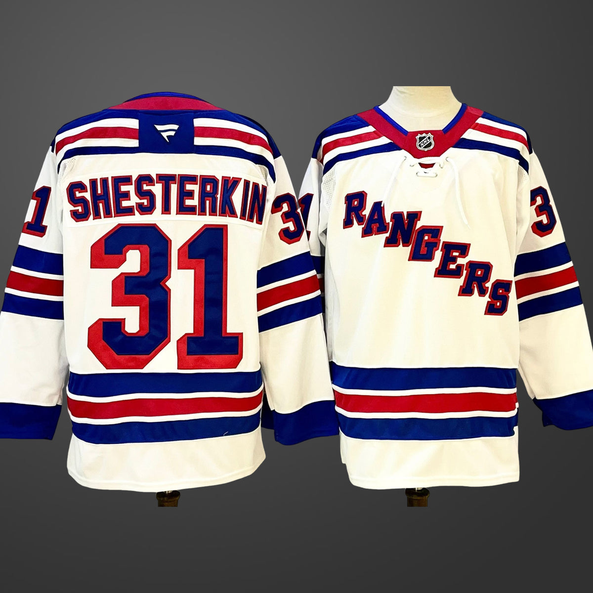 Men’s New York Rangers #31 Igor Shesterkin White 2024-25 Away Stitched Hockey Jersey