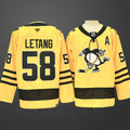 Men’s Pittsburgh Penguins #58 Kris Letang Stitched Gold Jersey