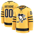 Men’s Pittsburgh Penguins Fanatics Gold Alternate Premium Custom Jersey