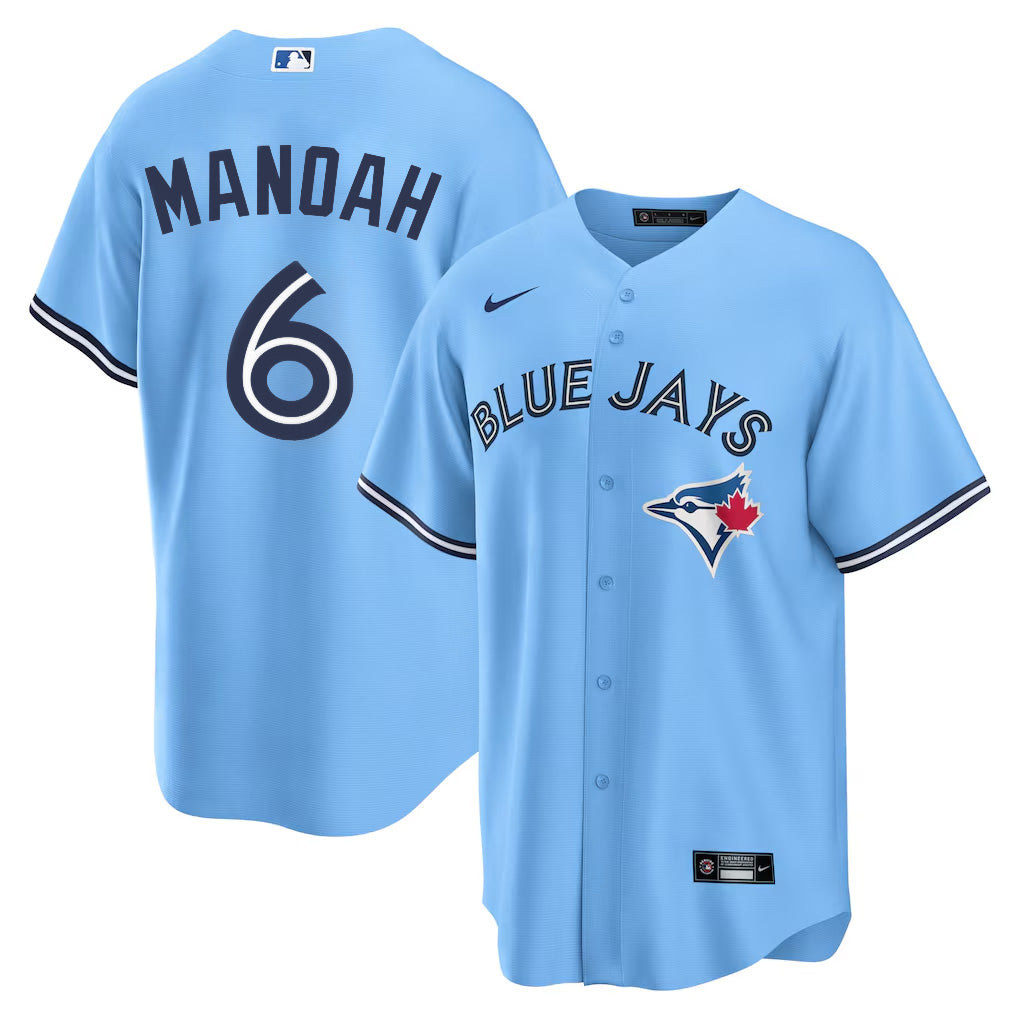 Men’s Toronto Blue Jays Alex Manoah #6 Powder Blue Baseball Jersey