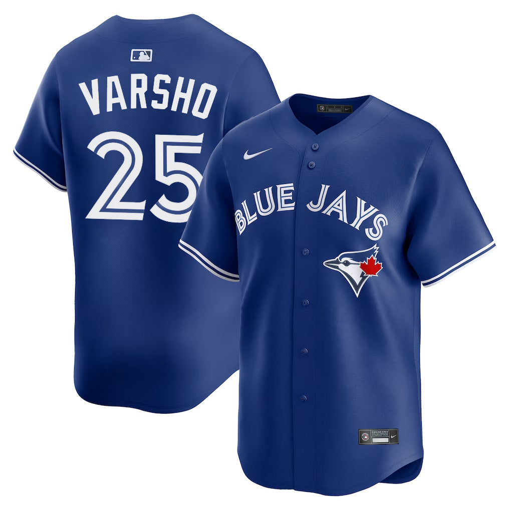 Men’s Toronto Blue Jays Daulton Varsho #25 Blue Stitched Jersey