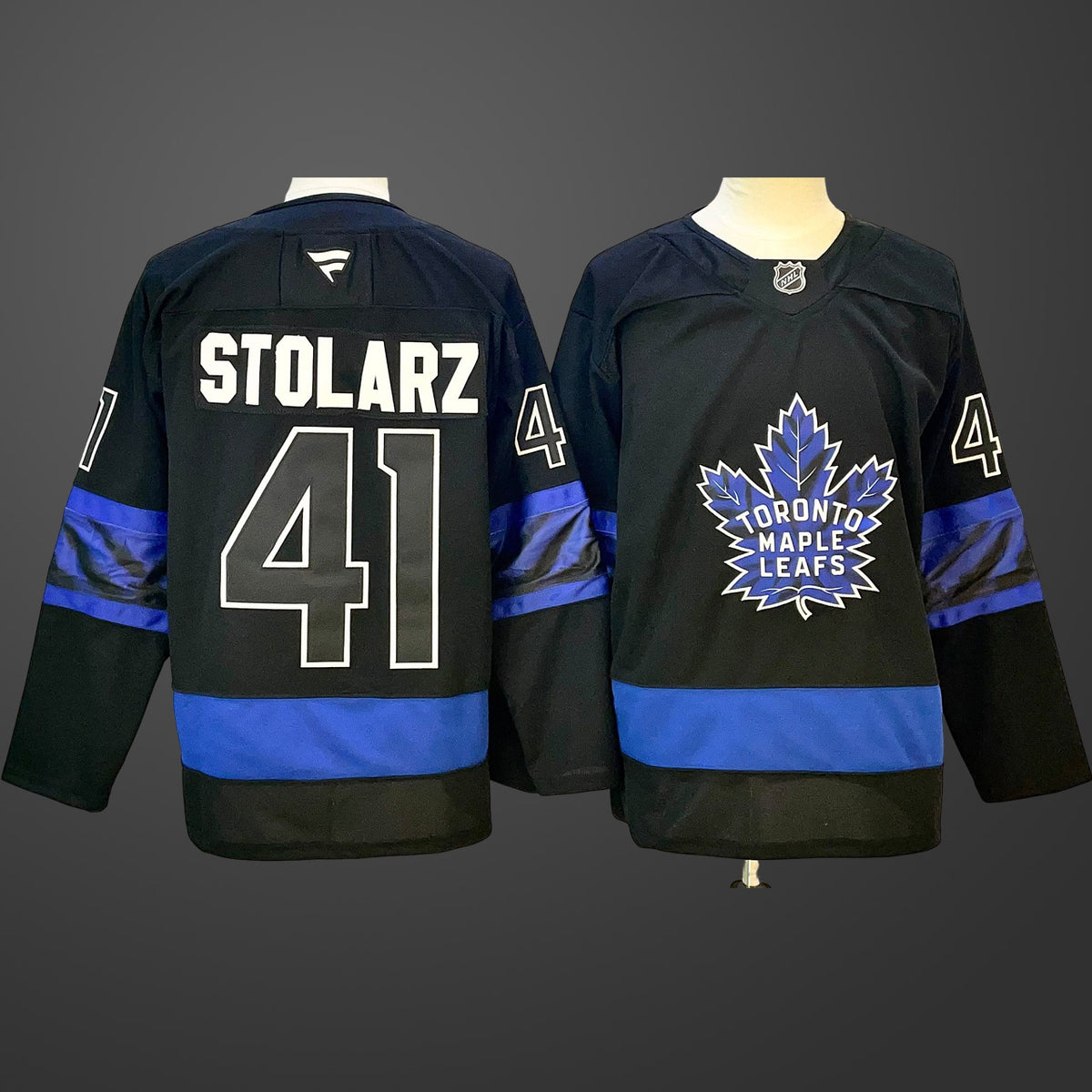 Men’s Toronto Maple Leafs #41 Anthony Stolarz Breakaway Jersey – Black