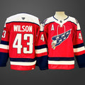 Men’s Washington Capitals #43 Tom Wilson Red With A Patch Stitched Hockey Jersey