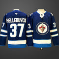 Men’s Winnipeg Jets #37 Connor Hellebuyck Connor Hellebuyck Navy 2024-25 Home Stitched Jersey