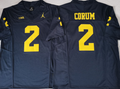 Michigan Wolverines Blue #2 CORUM Stitched Jersey