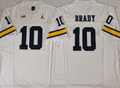 Michigan Wolverines White #10 BRADY Stitched Jersey