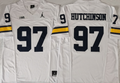 Michigan Wolverines White #97 HUTCHINSON Stitched Jersey