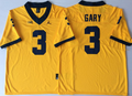 Michigan Wolverines YELLOW #3 GARY Stitched Jersey