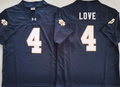 Norte Dame Fighting Irish Blue #4 LOVE Stitched Jersey