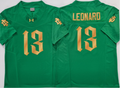 Norte Dame Fighting Irish Green 13 LEONARD Stitched Jersey