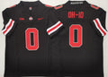 Ohio State Buckeyes Black #0 OH-IO Stitched Jersey
