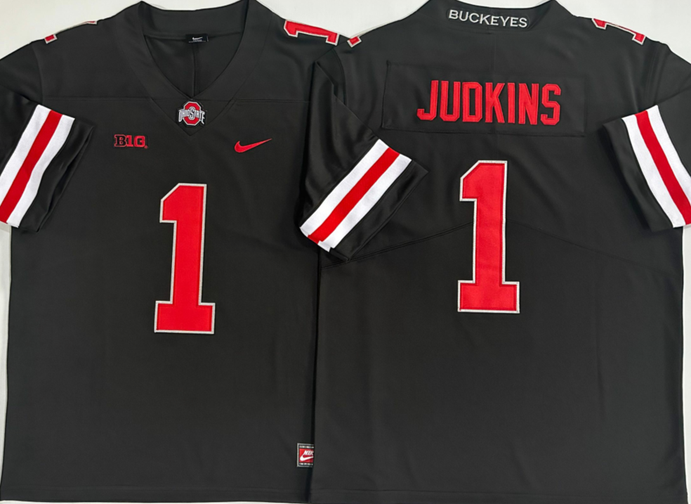 Ohio State Buckeyes Black #1 JUDKINS Stitched Jersey