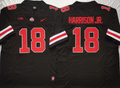 Ohio State Buckeyes Black #18 HARRISON JR. Stitched Jersey