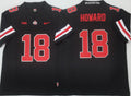 Ohio State Buckeyes Black #18 HOWARD Stitched Jersey