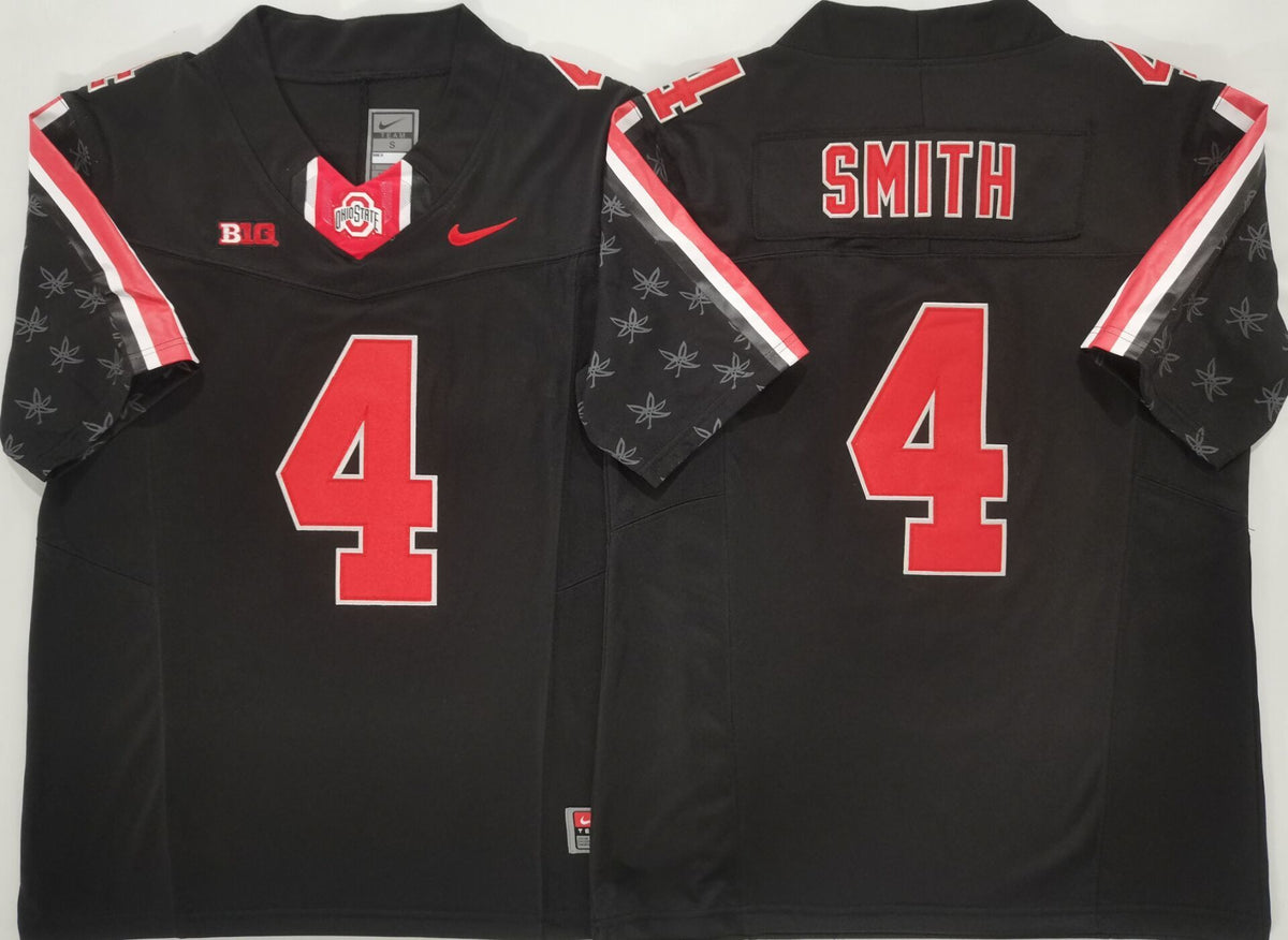 Ohio State Buckeyes Black #4 SMITH Stitched Jersey