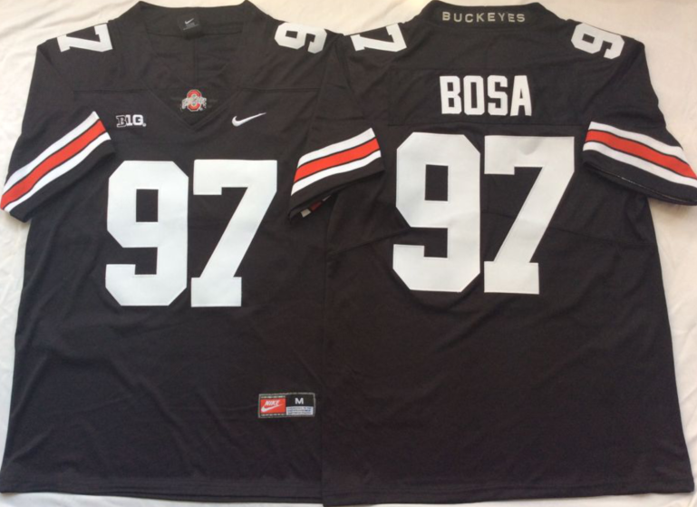 Ohio State Buckeyes Black #97 BOSA Stitched Jersey