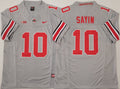 Ohio State Buckeyes Gray #10 SAYIN Stitched Jersey