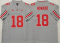 Ohio State Buckeyes GRAY #18 HOWARD Stitched Jersey