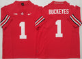 Ohio State Buckeyes Red #1 BUCKEYES Stitched Jersey