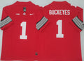 Ohio State Buckeyes Red #1 BUCKEYES Stitched Jersey