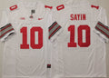 Ohio State Buckeyes White #10 SAYIN Stitched Jersey