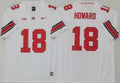 Ohio State Buckeyes White #18 HOWARD Stitched Jersey