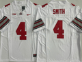 Ohio State Buckeyes White #4 SMITH Stitched Jersey