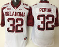 Oklahoma Sooners #32 Perine White Red Stitched Jersey