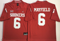 Oklahoma Sooners #6 MAYFIELD Red Stitched Jersey