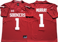 Oklahoma Sooners Red #1 MURRAY Stitched Jersey