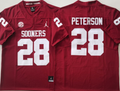 Oklahoma Sooners Red #28 PETERSON Stitched Jersey
