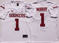 Oklahoma Sooners White #1 MURRAY Stitched Jersey