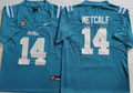 Ole Miss Rebels Blue #14 METCALF Stitched Jersey