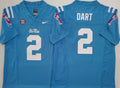 Ole Miss Rebels Blue #2 DART Stitched Jersey