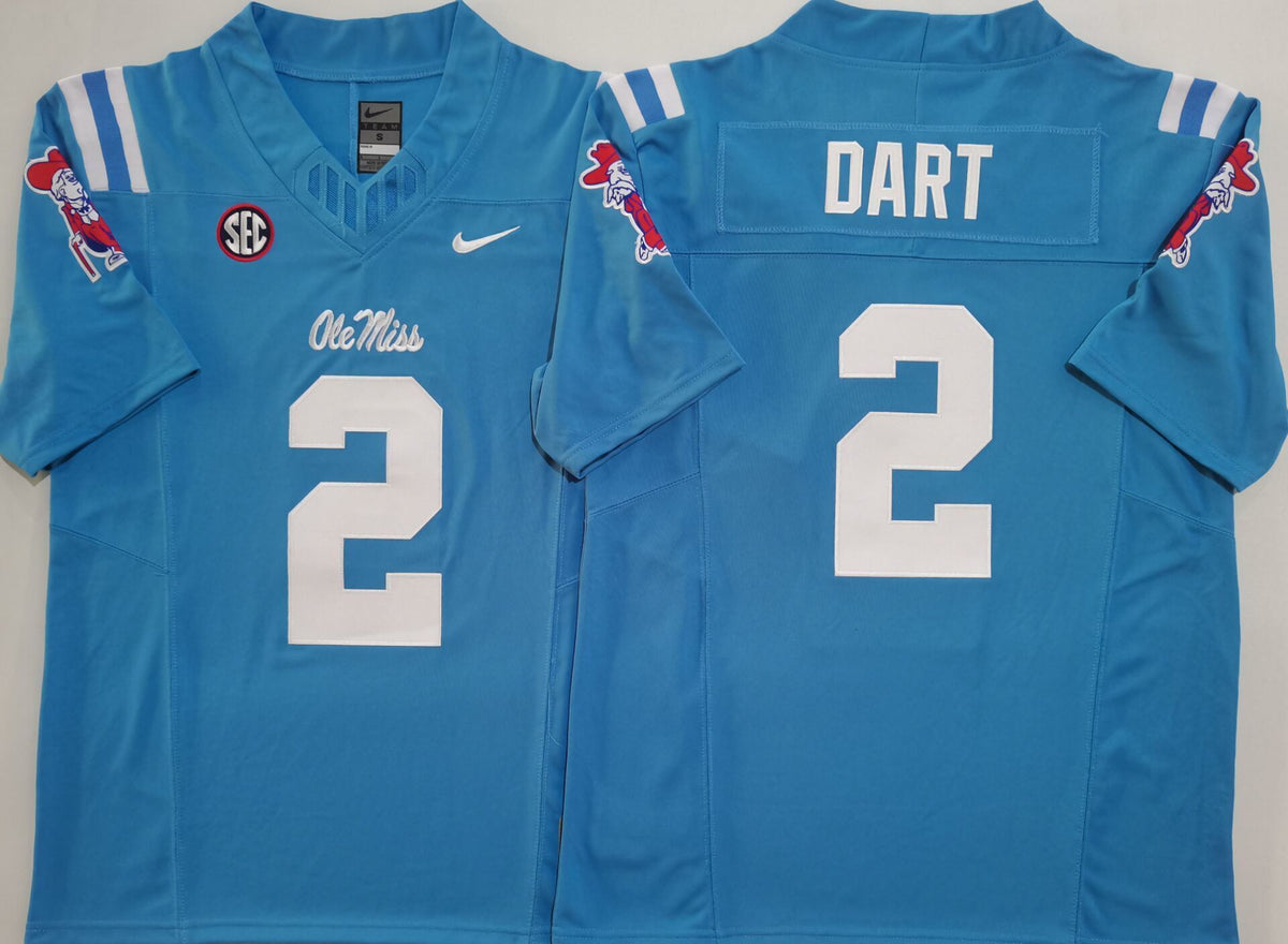 Ole Miss Rebels Blue #2 DART Stitched Jersey