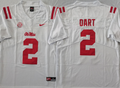 Ole Miss Rebels White #2 DART Stitched Jersey