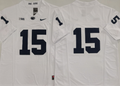 Penn State Nittany Lions White #15 Stitched Jersey