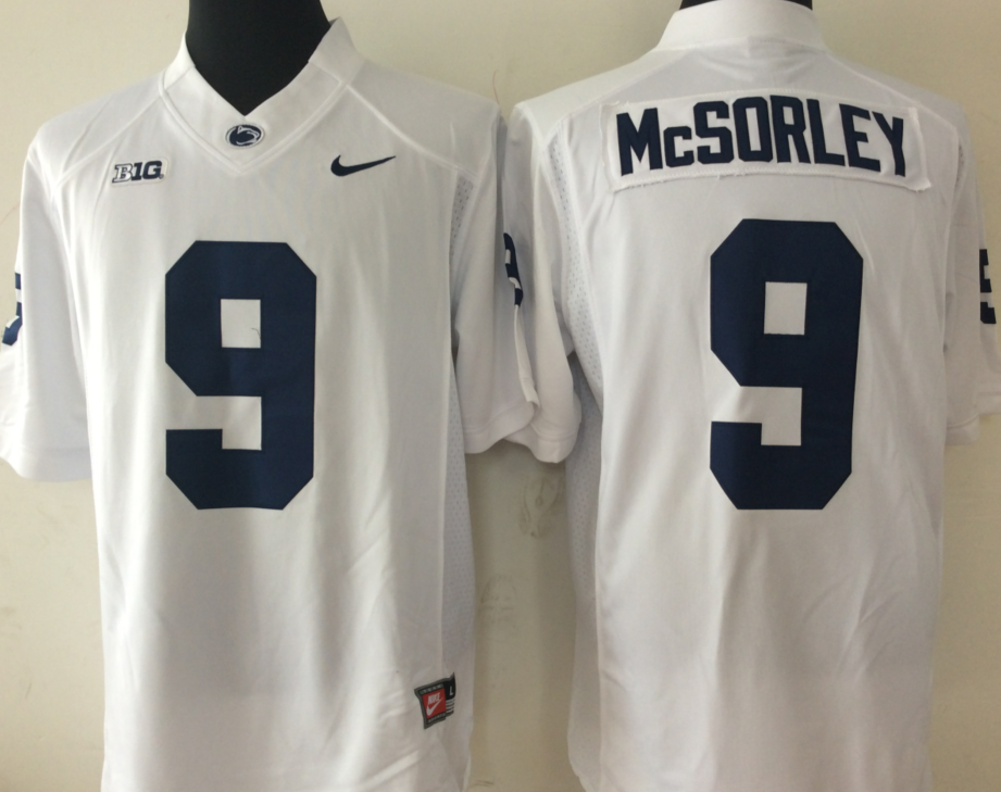 Penn State Nittany Lions White #9 MCSORLEY Stitched Jersey