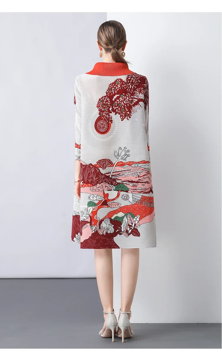 Luxury Pleated Japanese Outerwear